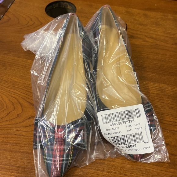 J Crew Tartan Esme kitten heels BL573 - Picture 6 of 7